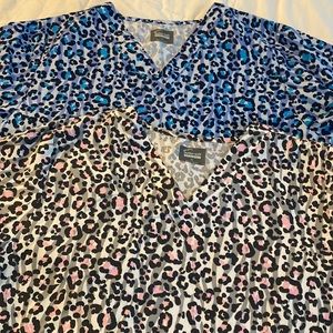 2 scrub tops